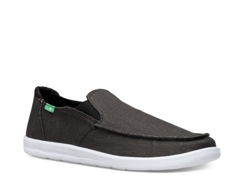 Sanuk Mens Hi Five Black Shoes | SYABCT158